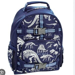 Pottery Barn Mackenzie Navy Dinosaur small Backpack